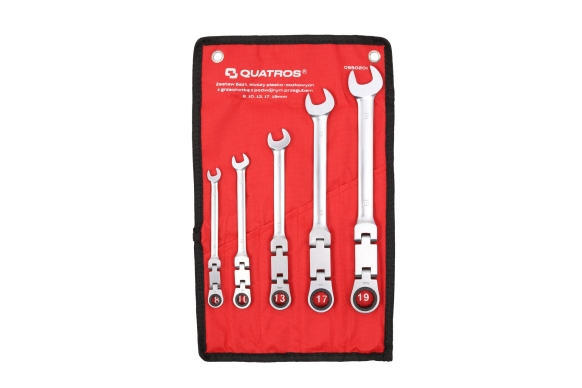 5pcs. Double Jointed Combination Ratchet Spanner Set