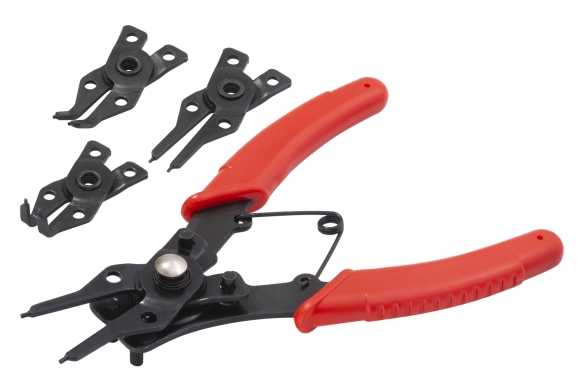 Combination internal-external snap ring pliers