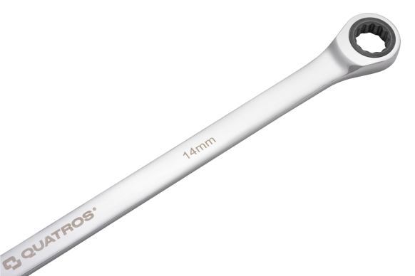 Extra Long Double Ring Ratchet Spanner 90-teeth 14mm L=367mm