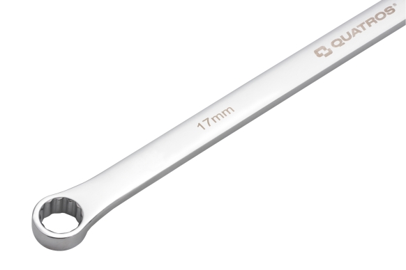 Extra Long Double Ring Ratchet Spanner 90-teeth 17mm L=407mm