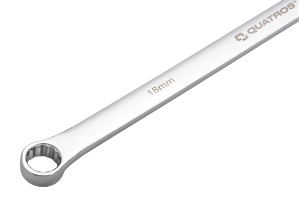 Extra Long Double Ring Ratchet Spanner 90-teeth 18mm L=412mm