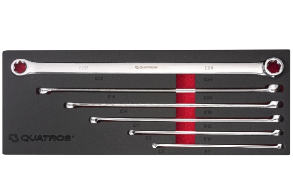 6pcs Extra Long Double Ring E-TORX Spanner Set E6-E24