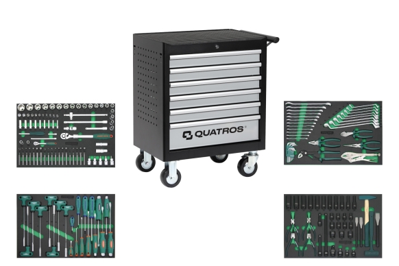 Wózek 6-szufladowy QS17062 z zestawem 188 szt. narzędzi