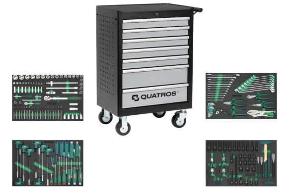 Wózek 7-szufladowy QS17072 z zestawem 188 szt. narzędzi