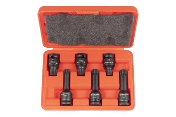 Zestaw bitów udarowych SPLINE M14-M18 z nasadką 1/2"