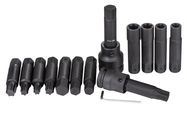 Zestaw 16szt. kluczy udarowych specjalnych 3/4" i 1"