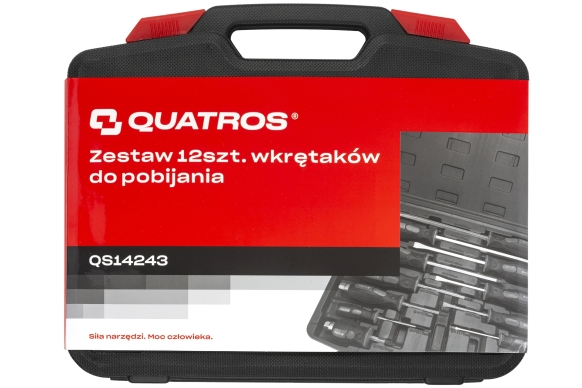 Zestaw 12szt. wkrętaków do pobijania z rękojeścią antypoślizgową