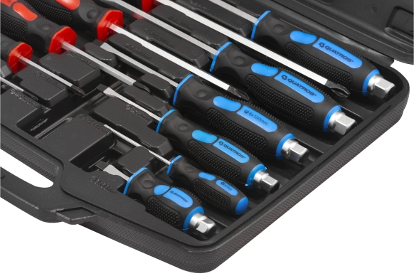 Zestaw 12szt. wkrętaków do pobijania z rękojeścią antypoślizgową