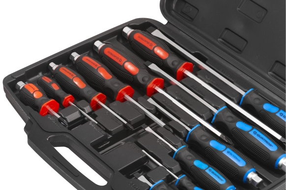 Zestaw 12szt. wkrętaków do pobijania z rękojeścią antypoślizgową