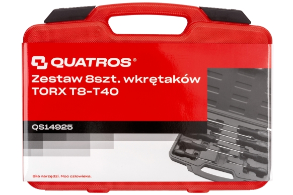 Zestaw 8szt. wkrętaków z otworem TORX T8-T40