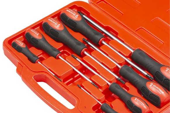 Zestaw 8szt. wkrętaków z otworem TORX T8-T40