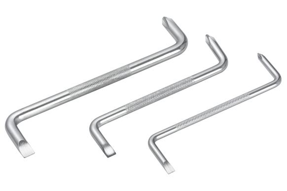 Zestaw 3szt. wkrętaków wygiętych