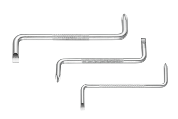 Zestaw 3szt. wkrętaków wygiętych