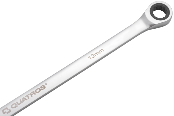 Klucz oczkowy bardzo długi z grzechotką 90 zębów 12mm L=327mm