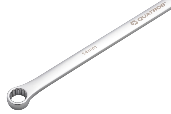 Klucz oczkowy bardzo długi z grzechotką 90 zębów 14mm L=367mm