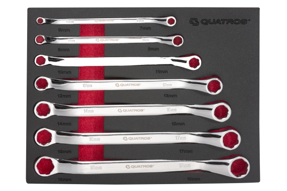 7pcs Bent Double Ring Special Wrench Set 6-19mm