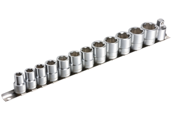 Zestaw 12szt. nasadek 3/8" do obrobionych śrub 8-19mm