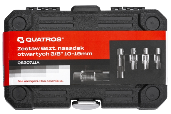 Zestaw 6szt. nasadek otwartych 3/8" 10-19mm