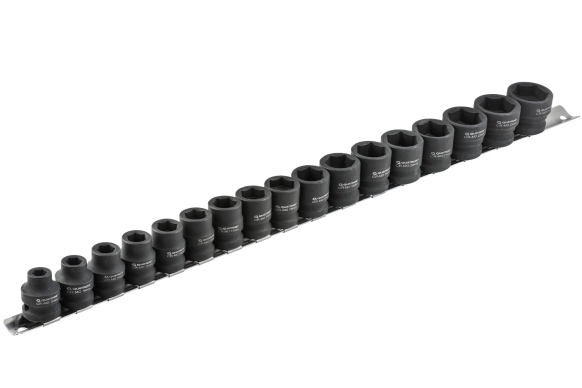 Zestaw 17szt. nasadek 1/2" udarowych niskoprofilowych