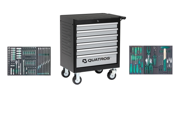 Wózek 6-szufladowy QS17062 z zestawem 120 szt. narzędzi