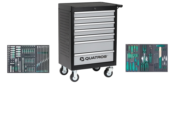 Wózek 7-szufladowy QS17072 z zestawem 120 szt. narzędzi