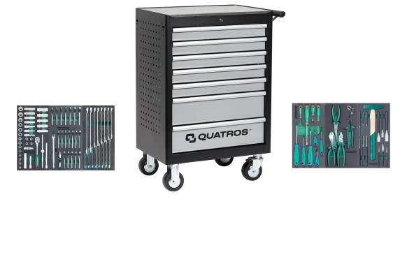 Wózek 7-szufladowy QS17073 z zestawem 120 szt. narzędzi