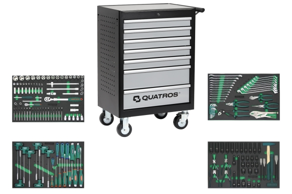 Wózek 7-szufladowy QS17073 z zestawem 188 szt. narzędzi