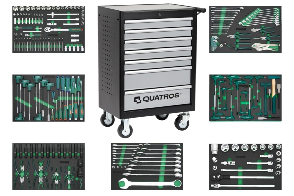 Wózek 7-szufladowy QS17073 z zestawem 236 szt. narzędzi