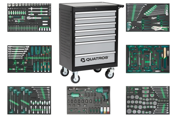 Wózek 7-szufladowy QS17073 z zestawem 295 szt. narzędzi