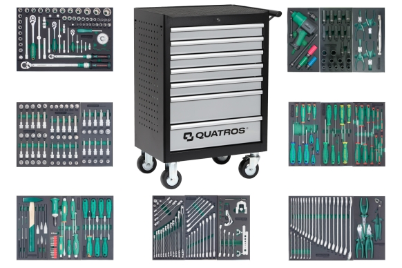 Wózek 7-szufladowy QS17072 z zestawem 318 szt. narzędzi