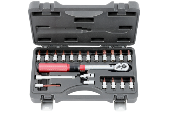 Klucz dynamometryczny 5-25Nm z zestawem bitów 1/4"