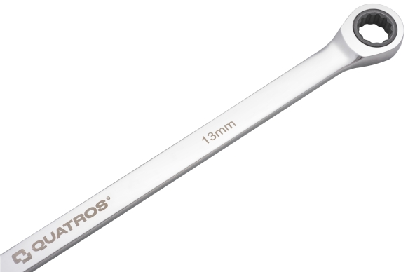 Klucz oczkowy bardzo długi z grzechotką 90 zębów 13mm L=346mm