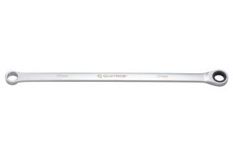 Klucz oczkowy bardzo długi z grzechotką 90 zębów 17mm L=407mm