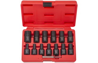 Zestaw 14szt. nasadek 1/2'' do obrobionych śrub