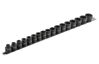 Zestaw 17szt. nasadek 1/2" udarowych niskoprofilowych