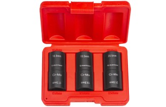 Double Ended Wheel Nut Socket Set 16.5 x 17.5mm, 18.5 x 19.5mm, 20.5 x 21.5mm, 3pcs